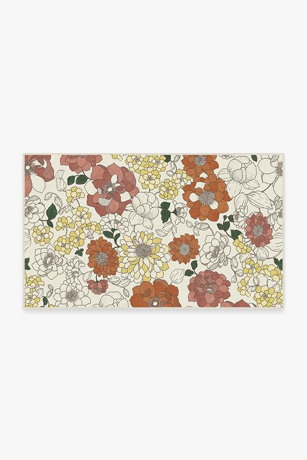 Floret Sunrise Rug 3'x5' | Stain-Resistant