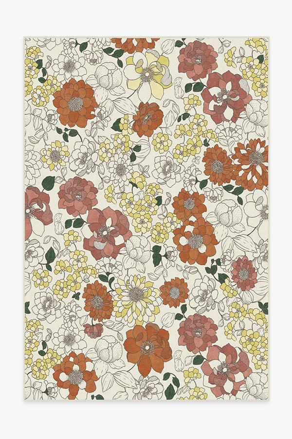 Floret Sunrise Rug 6'x9' | Stain-Resistant