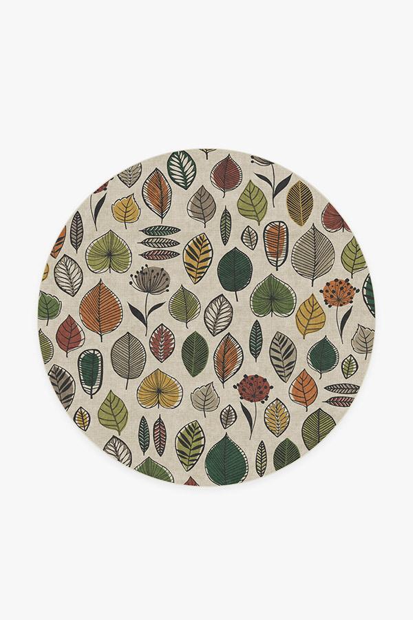 Folium Multicolor Rug 6' Round | Stain-Resistant