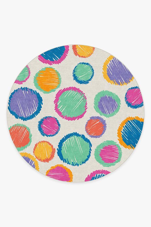 Freckles Multicolor Rug 8' Round | Stain-Resistant