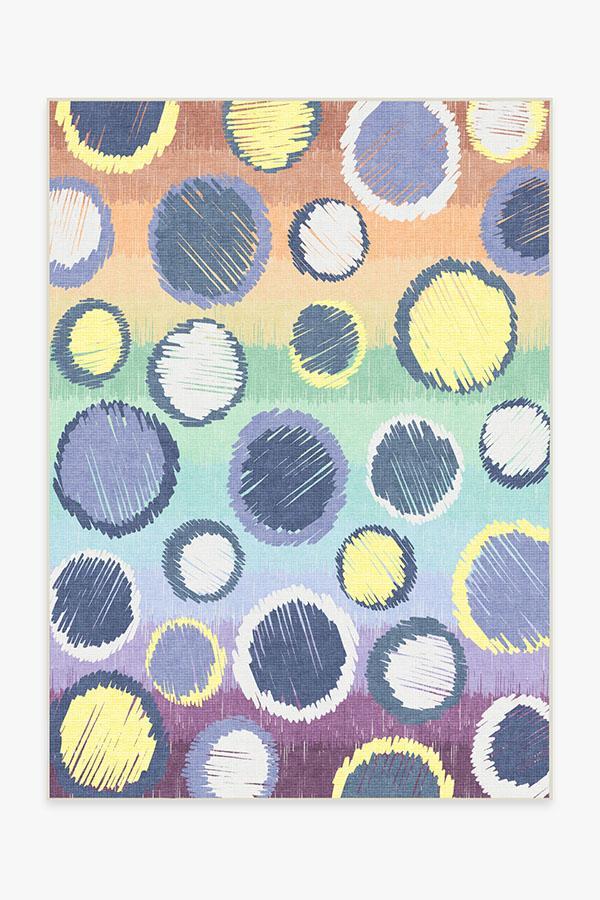 Freckles Rainbow Rug 5'x7' | Stain-Resistant