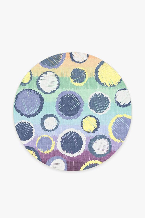 Freckles Rainbow Rug 6' Round | Stain-Resistant