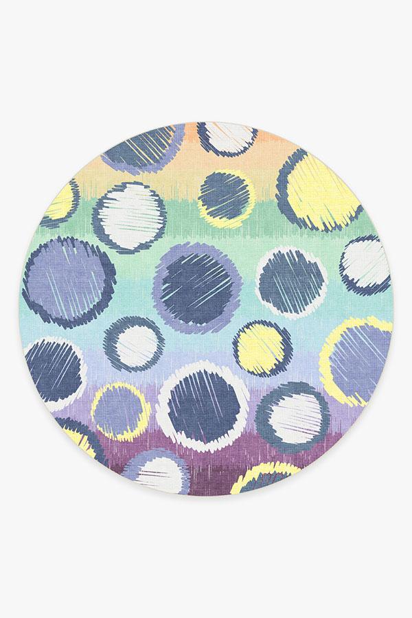 Freckles Rainbow Rug 8' Round | Stain-Resistant