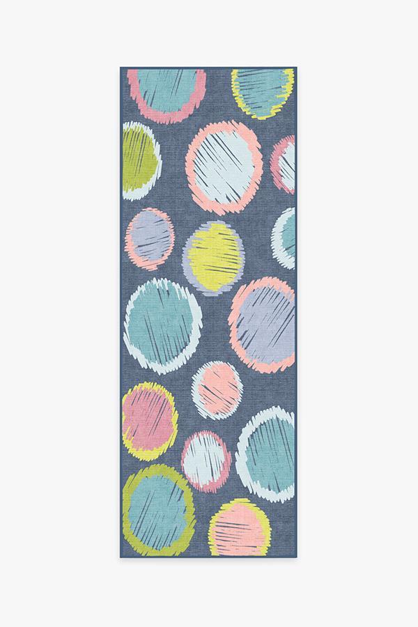 Freckles Teal Rug 2.5'x7' | Stain-Resistant
