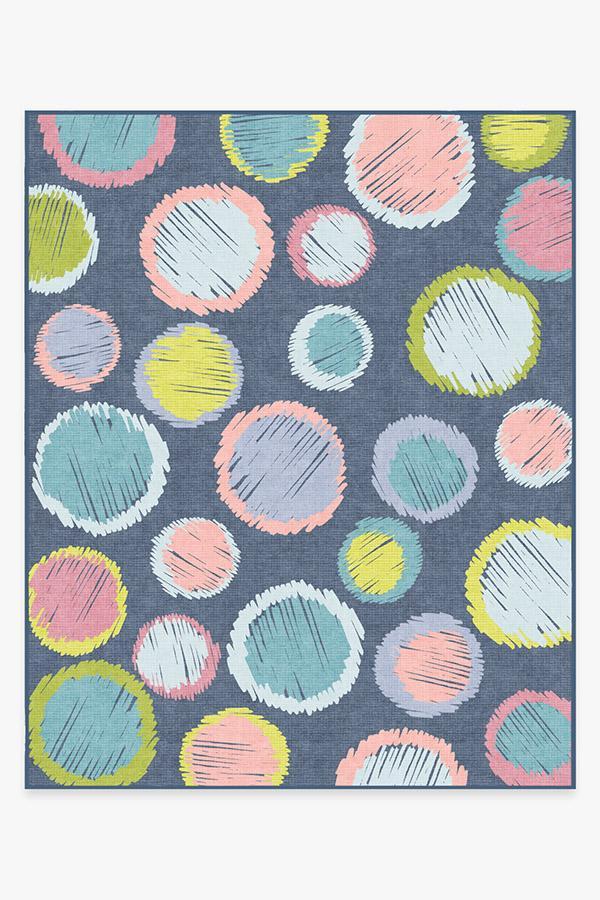 Freckles Teal Rug 8'x10' | Stain-Resistant