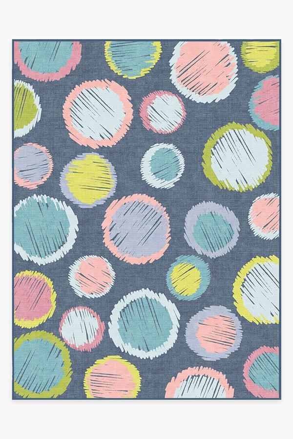 Freckles Teal Rug 9'x12' | Stain-Resistant