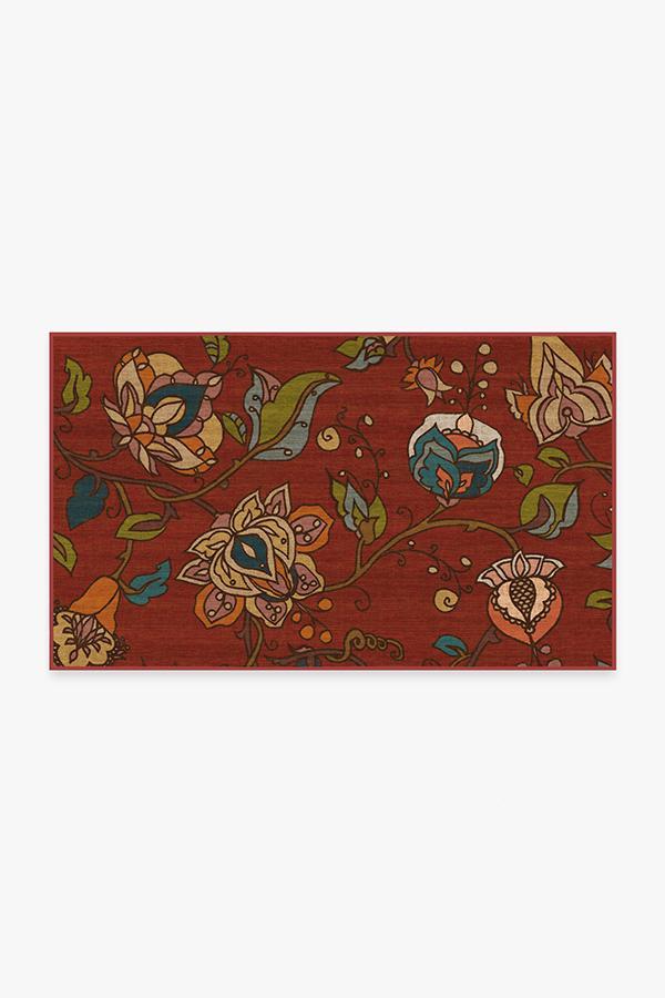 Frida Floral Red Rug 3'x5' | Stain-Resistant