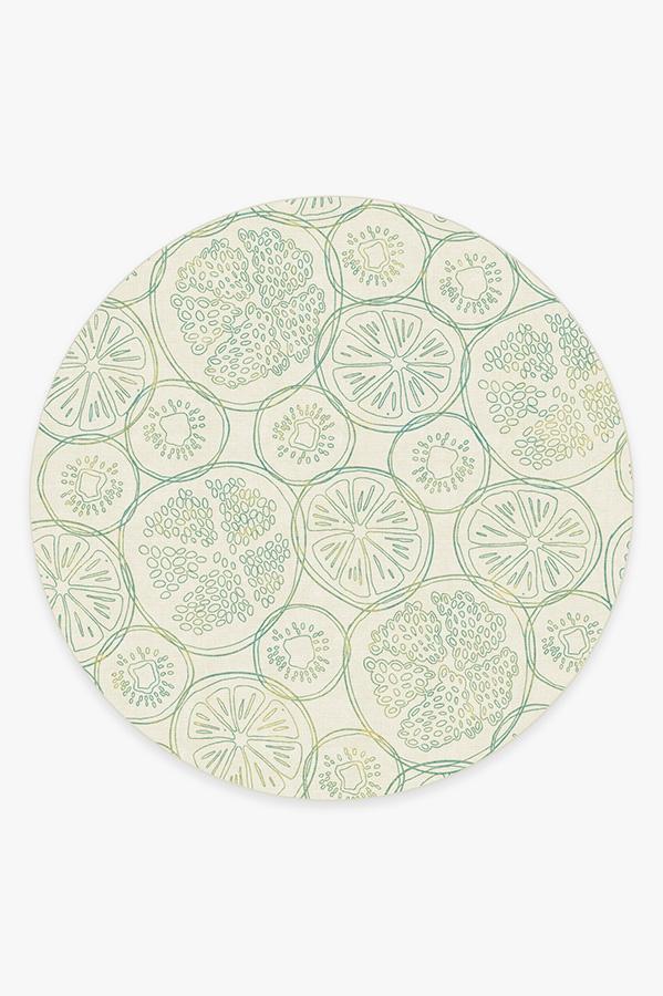 Fruit Punch Lime Rug 8' Round | Stain-Resistant