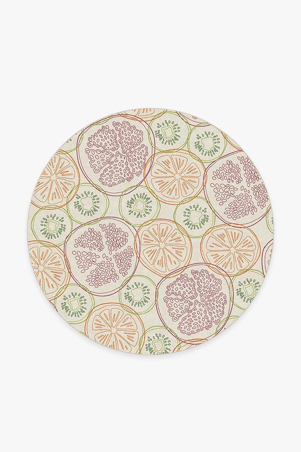 Fruit Punch Multicolor Rug 6' Round | Stain-Resistant