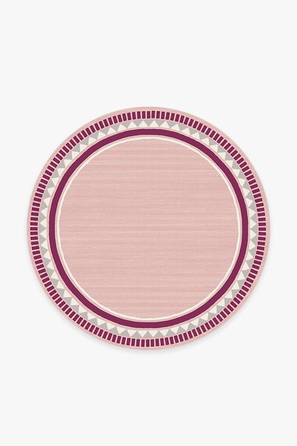 Fun Shapes Pink Rug 6' Round | Stain-Resistant