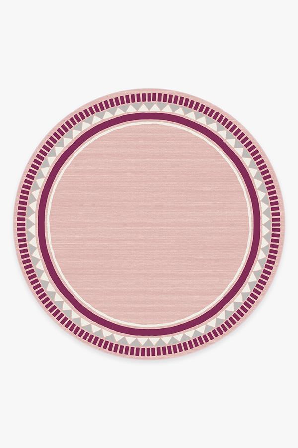 Fun Shapes Pink Rug 8' Round | Stain-Resistant