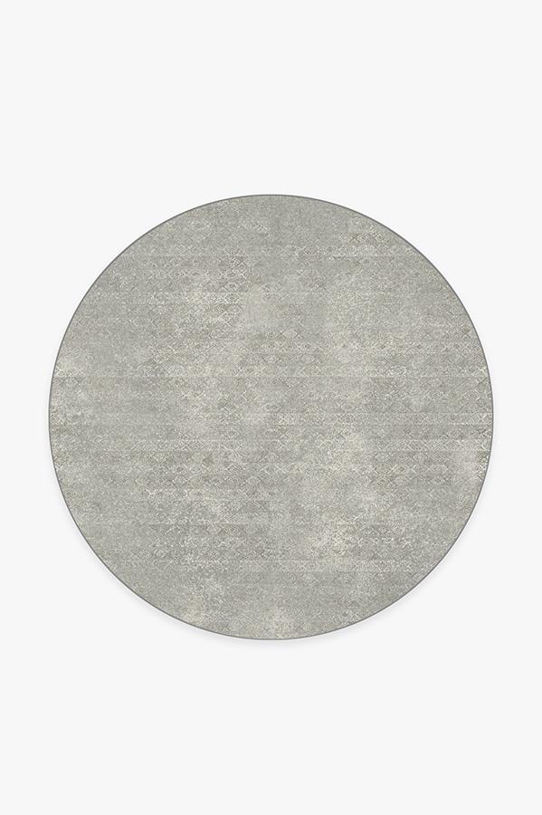 Gabbeh Grey Rug 6' Round | Stain-Resistant