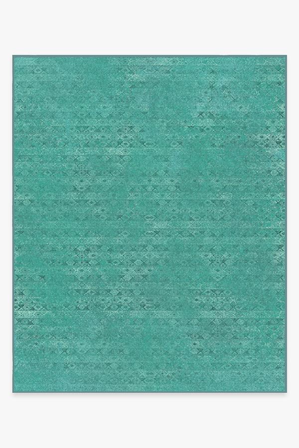 Gabbeh Teal Blue Rug 8'x10' | Stain-Resistant