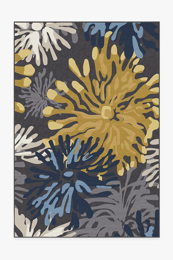 Genevieve Floral Grey Rug 6'x9' | Stain-Resistant
