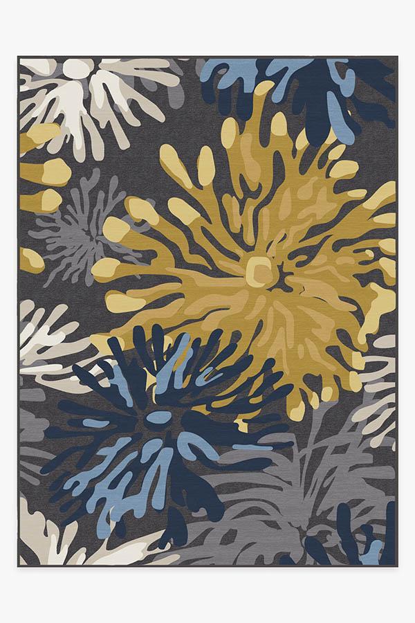 Genevieve Floral Grey Rug 9'x12' | Stain-Resistant