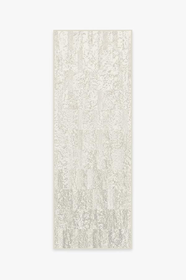 Granite Ombre Light Grey Rug 2.5'x7' | Stain-Resistant