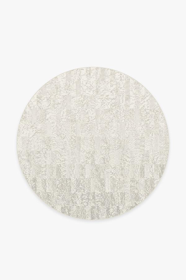 Granite Ombre Light Grey Rug 6' Round | Stain-Resistant