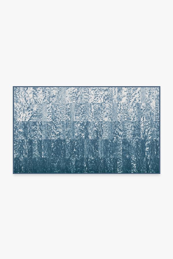 Granite Ombre Slate Blue Rug 3'x5' | Stain-Resistant