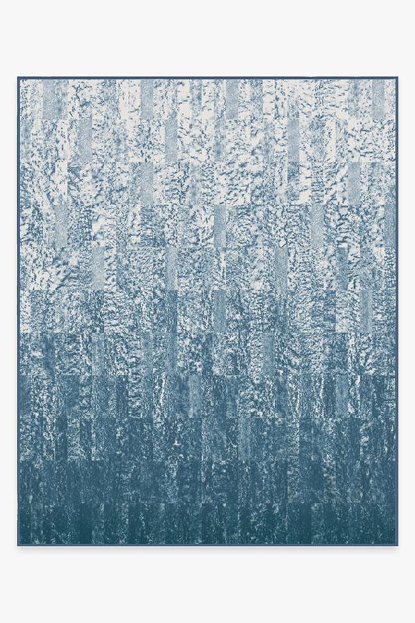 Granite Ombre Slate Blue Rug 8'x10' | Stain-Resistant