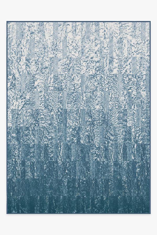 Granite Ombre Slate Blue Rug 9'x12' | Stain-Resistant