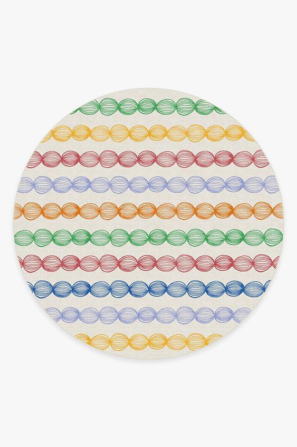 Gumdrops Multicolor Rug 8' Round | Stain-Resistant