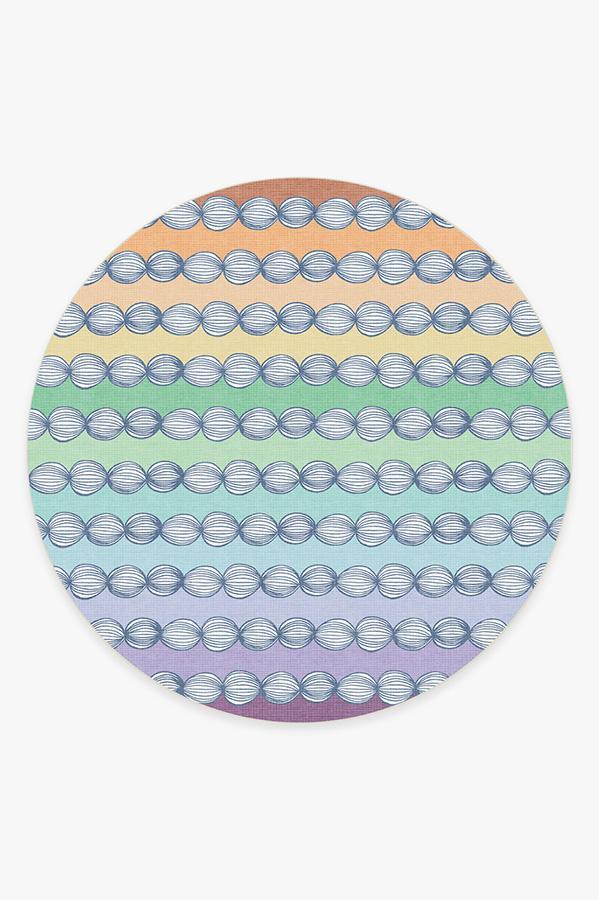 Gumdrops Rainbow Rug 8' Round | Stain-Resistant