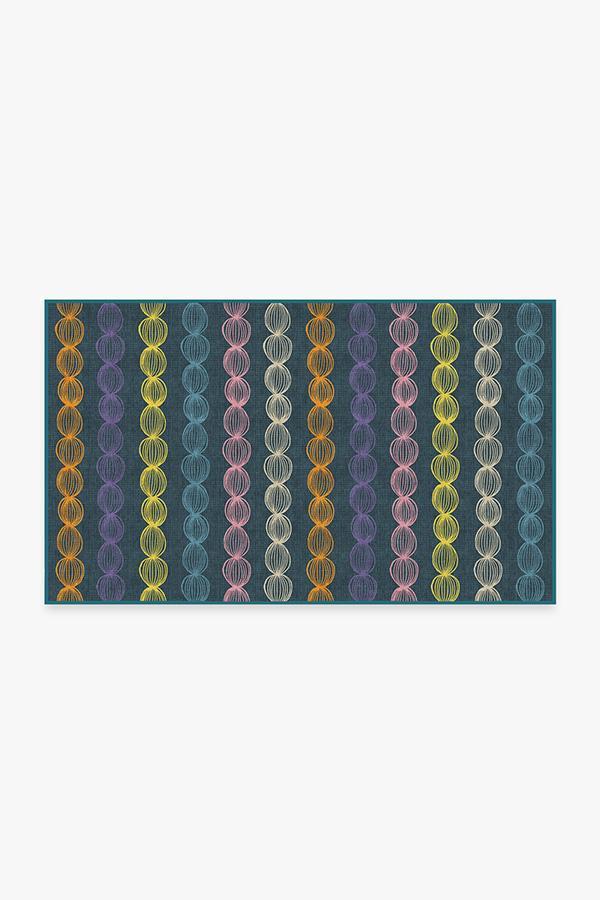 Gumdrops Teal Rug 3'x5' | Stain-Resistant