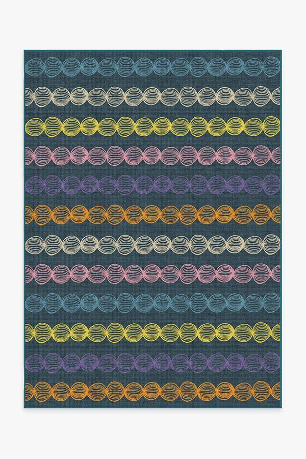 Gumdrops Teal Rug 5'x7' | Stain-Resistant