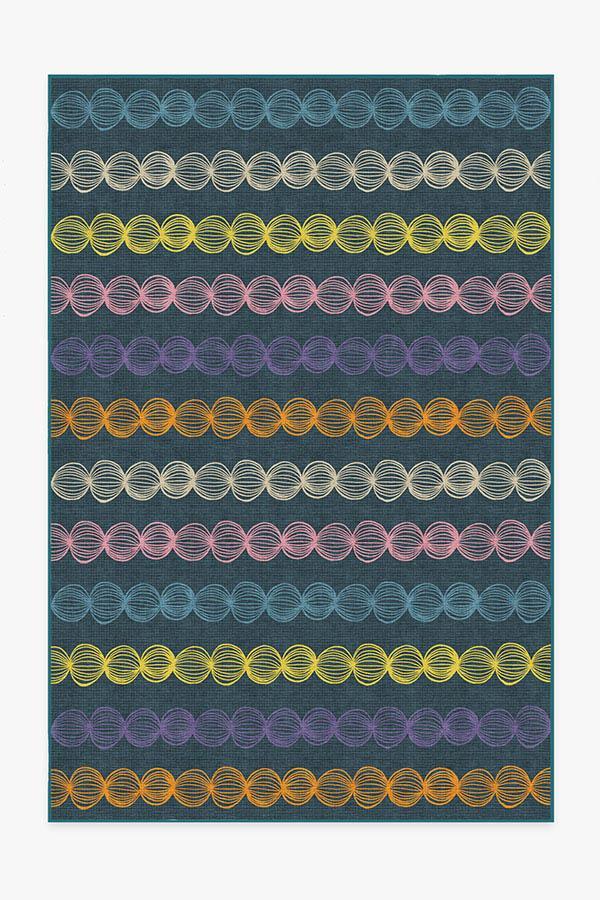 Gumdrops Teal Rug 6'x9' | Stain-Resistant