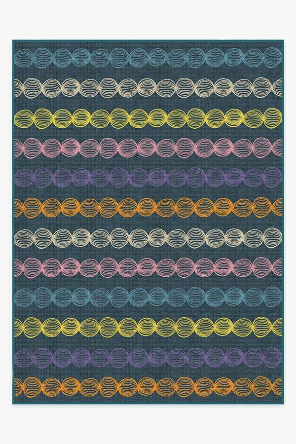 Gumdrops Teal Rug 9'x12' | Stain-Resistant