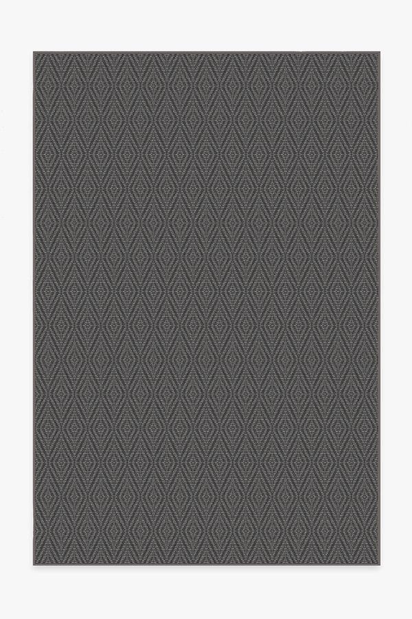 Outdoor Halo Diamond Grey Rug 6'x9' | Stain-Resistant