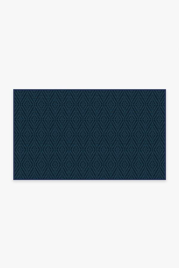 Outdoor Halo Diamond Navy Rug 3'x5' | Stain-Resistant