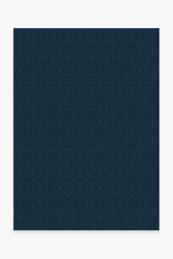 Outdoor Halo Diamond Navy Rug 5'x7' | Stain-Resistant