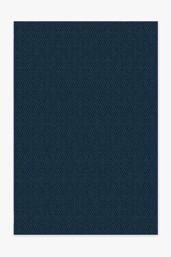 Outdoor Halo Diamond Navy Rug 6'x9' | Stain-Resistant