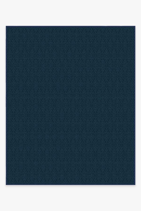 Outdoor Halo Diamond Navy Rug 8'x10' | Stain-Resistant