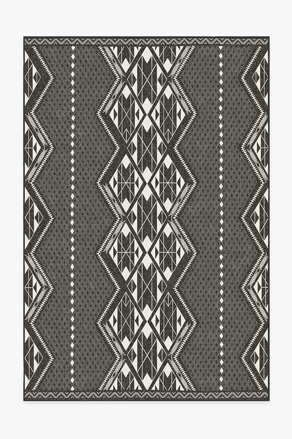 Halona Charcoal Rug 6'x9' | Stain-Resistant