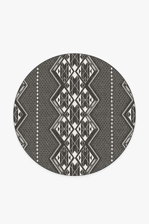 Halona Charcoal Rug 6' Round | Stain-Resistant