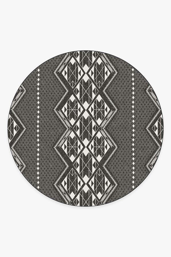 Halona Charcoal Rug 8' Round | Stain-Resistant