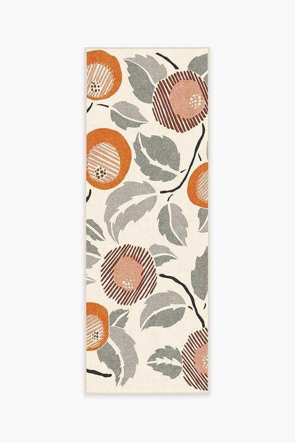 Hana Tiger Orange Rug 2.5'x7' | Stain-Resistant