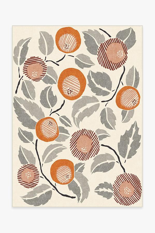 Hana Tiger Orange Rug 5'x7' | Stain-Resistant