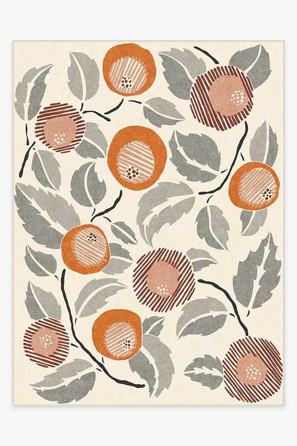 Hana Tiger Orange Rug 9'x12' | Stain-Resistant