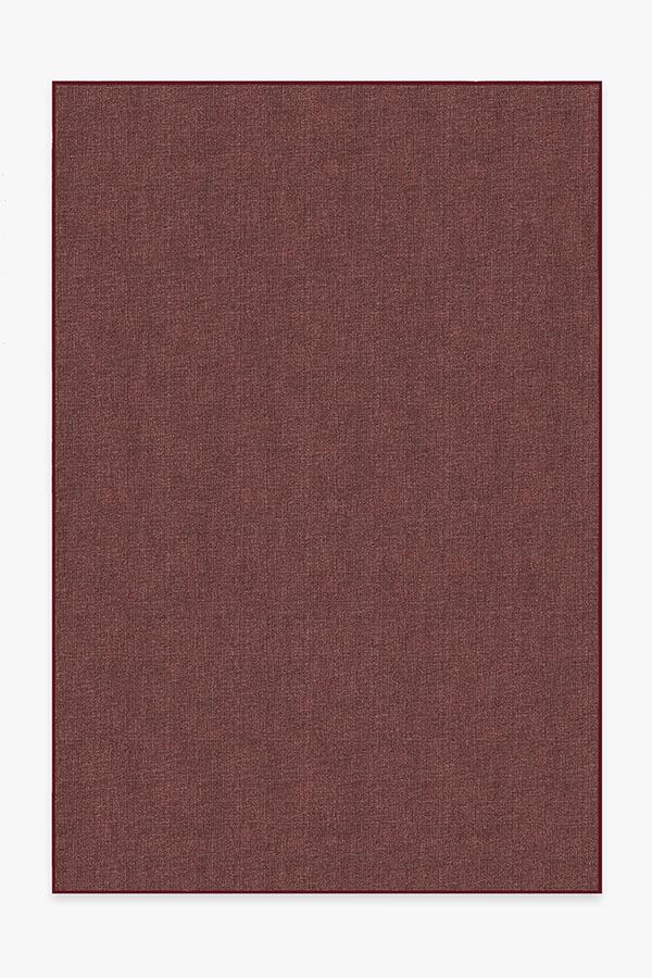 Heathered Solid Burgundy Rug 6'x9' | Stain-Resistant