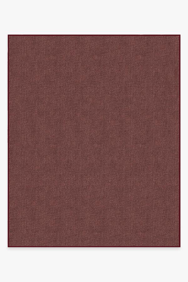Heathered Solid Burgundy Rug 8'x10' | Stain-Resistant