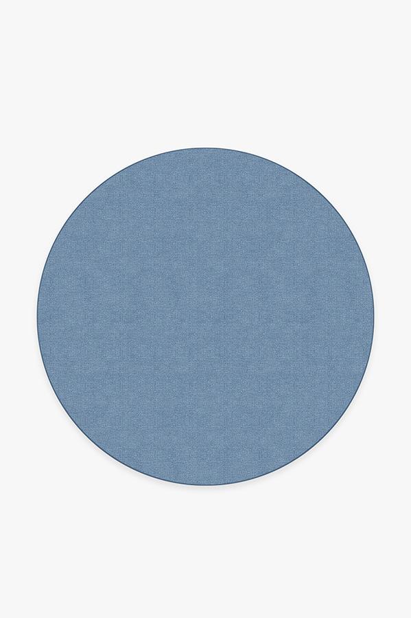 Heathered Solid Chambray Rug 6' Round | Stain-Resistant