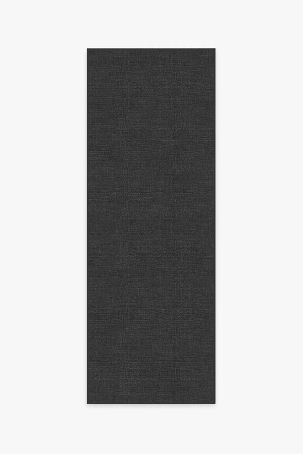 Heathered Solid Charcoal Rug 2.5'x7' | Stain-Resistant
