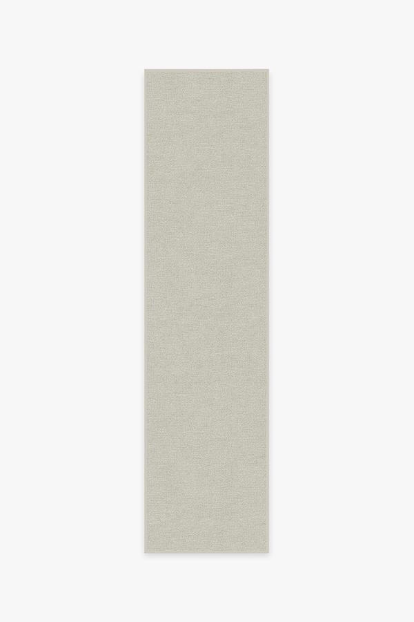 Heathered Solid Dove Grey Rug 2.5'x10' | Stain-Resistant