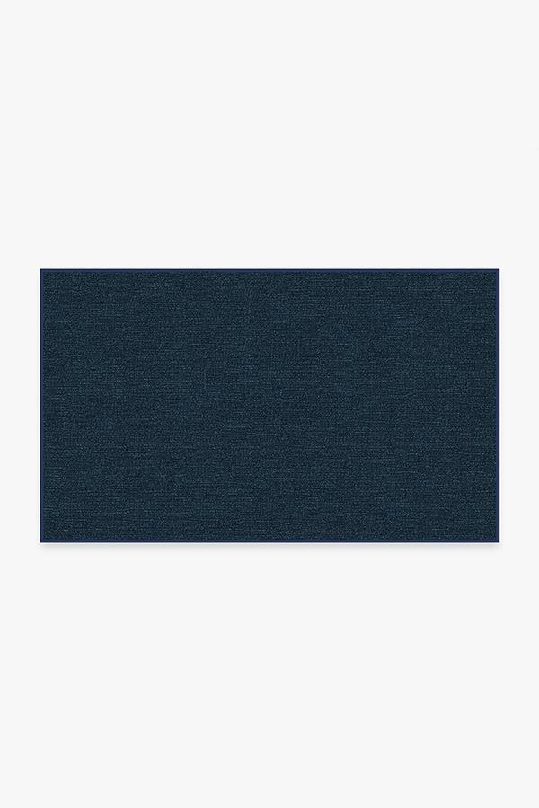 Heathered Solid Navy Rug 3'x5' | Stain-Resistant