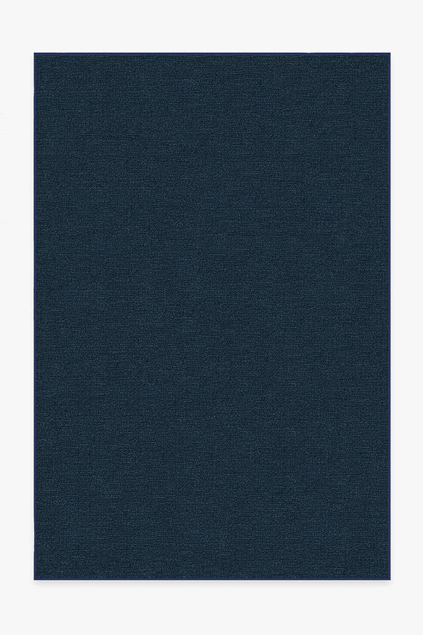 Heathered Solid Navy Rug 6'x9' | Stain-Resistant