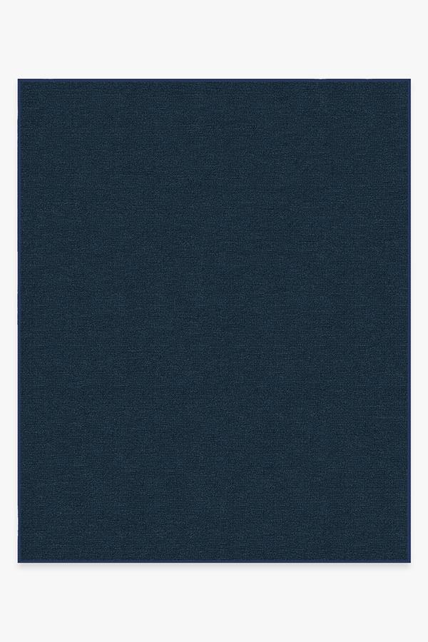 Heathered Solid Navy Rug 8'x10' | Stain-Resistant