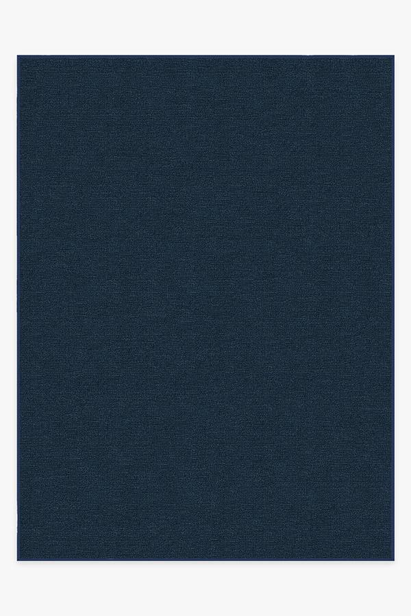 Heathered Solid Navy Rug 9'x12' | Stain-Resistant
